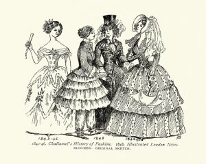 Victorian womens fashion from the mid 19th Century